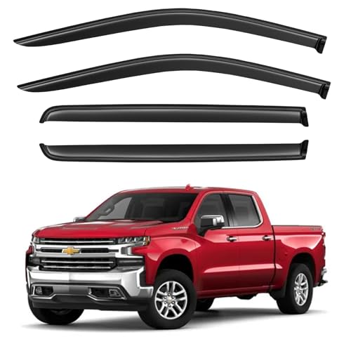 Window Visors Rain Guards for 2019 (2019-2024 Silverado/Sierra 1500 Crew Cab)