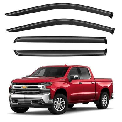 Window Visors Rain Guards for 2019 (2019-2024 Silverado/Sierra 1500 Crew Cab)