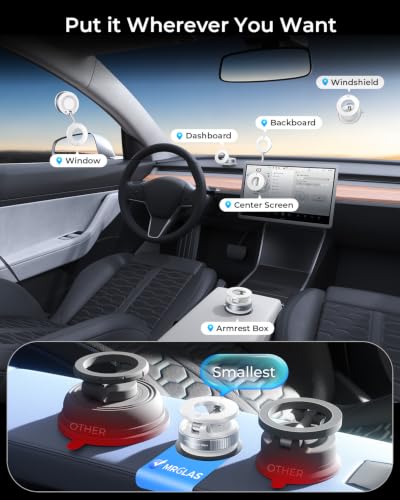 2026 Upgraded for MagSafe Vacuum Car Phone Mount (White)