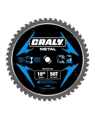 10 Inch 50 Teeth Steel and Ferrous Metal Cutting Circular Saw Blade (10" 50T)