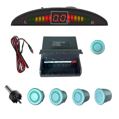 Parking Sensor Kit Backup Sensor Kit Reverse Sensor for Pickup & Extended Vehicles (Silver)