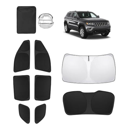 8pcs Car Window Shades for Jeep Grand Cherokee 2011 (for 2011-2021 Jeep Grand Cherokee)