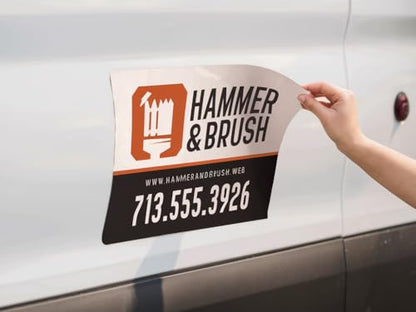 2-Pack, (12x18 in) Custom Laminated Car Magnets for Business Advertising (12 in x 18 in)