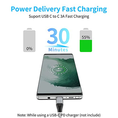 6 Inch USB C to USB C Cable (0.5 Feet / USB C to USB C / Black)