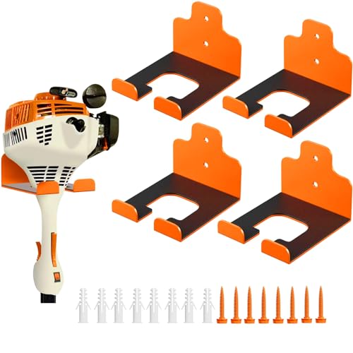 Garage Organizer Trimmer Rack (Orange 4 Packs)