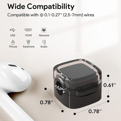 Magnetic Cable Clips (9-Pack Black Crystal)