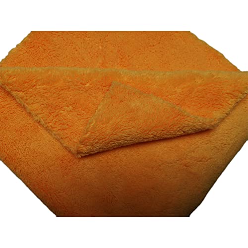 Plush Edgeless Microfiber Towel for Car (6Pack / Orange)