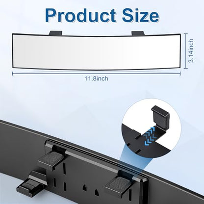 Panoramic Car Rear View Mirrors (12Inch)