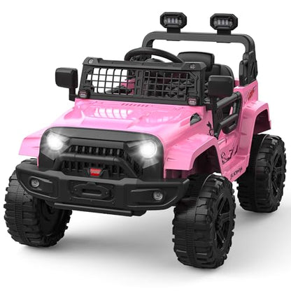 12V Kids Electric Ride On Truck Car w (Pink)