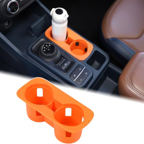 Center Console Cup Holder Protector Compatible with Ford Maverick 2022 (Orange)