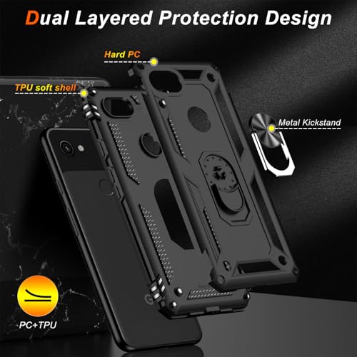 for Google Pixel 3A XL Case with Screen Protector (Black / Google Pixel 3A XL)