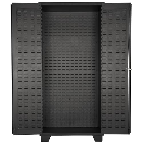 Tool Storage Cabinet with Bin Mounts (Yellow / 132 bins, 36” W x 24” D x 78” H)