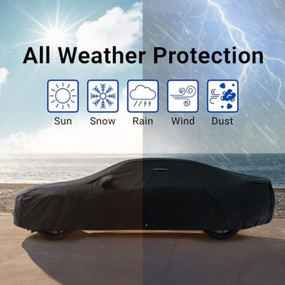 Car Cover Waterproof All Weather for 2012 (Black / Red (Stripe) / 37. Sonic Sedan 2012-2020)