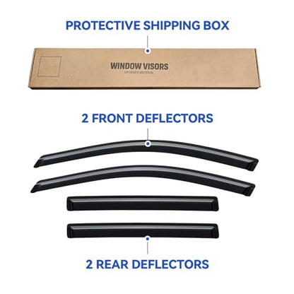 Window Visors Rain Guards for 2010 2011 2012 2013 2014 Subaru Outback (2010-2014 Subaru Outback)