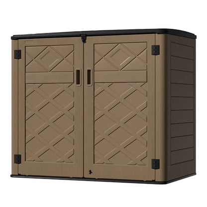 Resin Outdoor Storage Shed (Brown)