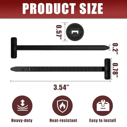 200 Pack Nylon Universal Cable Tie Buckle Zip Tie (200)