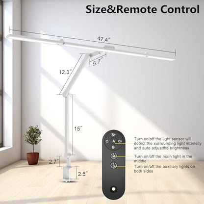 36W Ultra Bright Architect Desk Lamp with Clamp (White)
