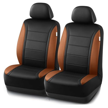 Leather Seat Covers (Brown Front)