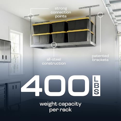 MonsterRax 3x6 Overhead Garage Storage Rack (Hammertone / 24"-45")