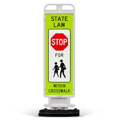 State Law Stop for Pedestrian in Crosswalk MUTCD R1 (Stop For Pedestrian in Crosswalk)