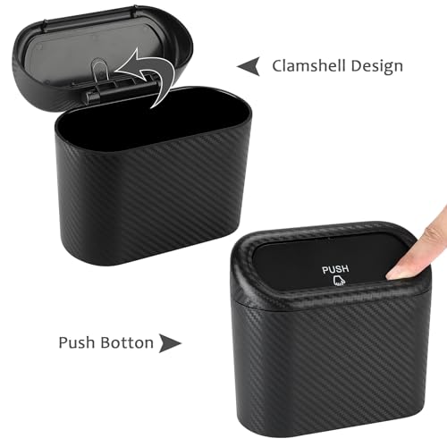 Car Trash Can with Lid (Carbon Fibre, Carbon Fibre)
