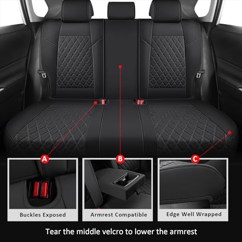 Rav4 Seat Covers Full Set for 2019 (Black / 2019-2025 RAV4 Hybrid(Non XSE&2022-2025 SE Hybrid))