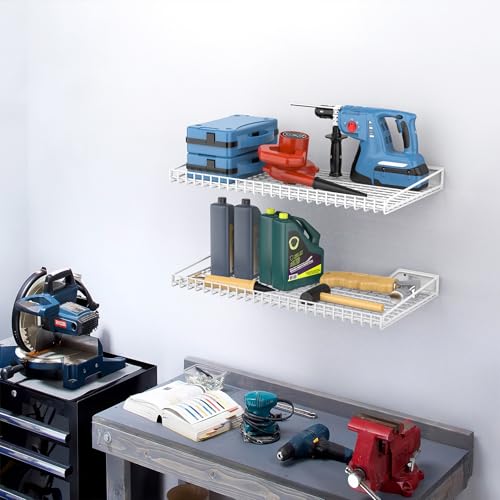 Wall Mounted Storage Shelves (White)