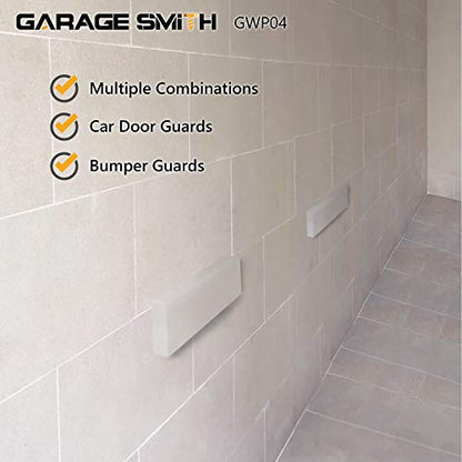Garage Wall Protector Car Door Protectors Foam Wall Bumper Pad (White)