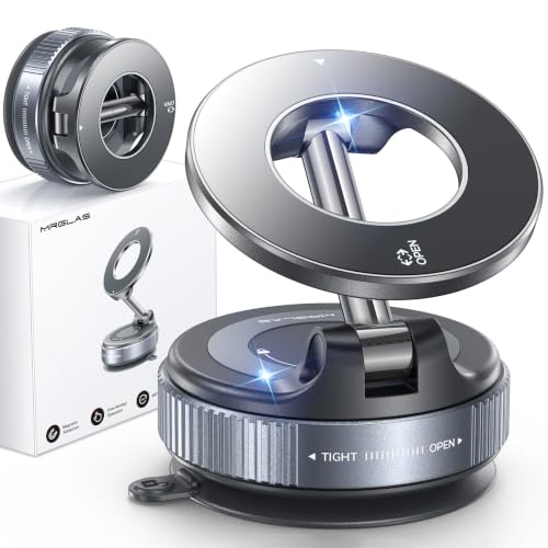 2026 Upgraded for MagSafe Vacuum Car Phone Mount (Dark Grey)