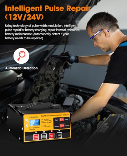 Car Battery Charger (Black Yellow)