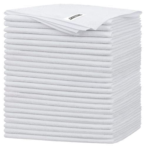 White Microfiber Cleaning Cloth (24pk / White)
