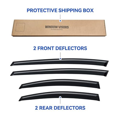 Window Visors Rain Guards for 2023 (2023-2026 Toyota Prius & Prius Prime)