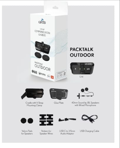 PACKTALK Outdoor Helmet Communication System (Outdoor Black / Single Pack)