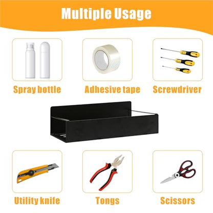 4 Pcs Magnetic Aerosol Spray Can Holder (Black-4pcs)