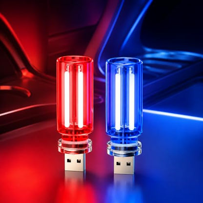 2 PCS USB Car Light