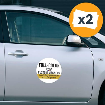 Custom Round Car Magnets 12 Inch 2 Pack (12" Round)