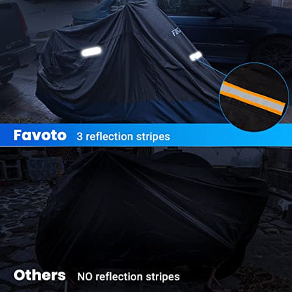 Motorcycle Cover Waterproof Outdoor Motorcycle Cover Heavy Duty (Blue / 96.5")