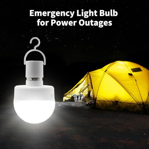 E26 Magnetic Rechargeable Light Bulbs with Remote (2000mAH-4PK)