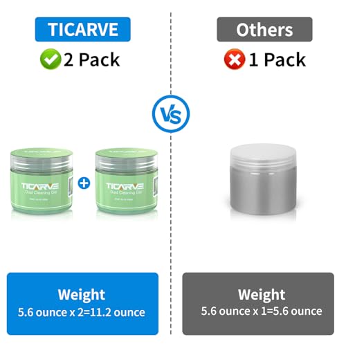 2Pack Cleaning Gel for Car Detailing Vent Cleaner Cleaning Putty Gel Auto Detail Tools Car Interior Cleaner Cleaning Mud for Cars and Keyboard Cleaner Cleaning Slime Green (Green 2 Pack)