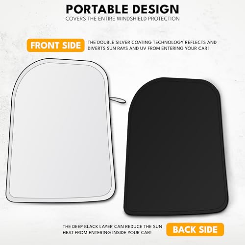 Tesla Windshield Sun Shade for Model 3 (Custom Size - Tesla Model-3 & Model-Y)