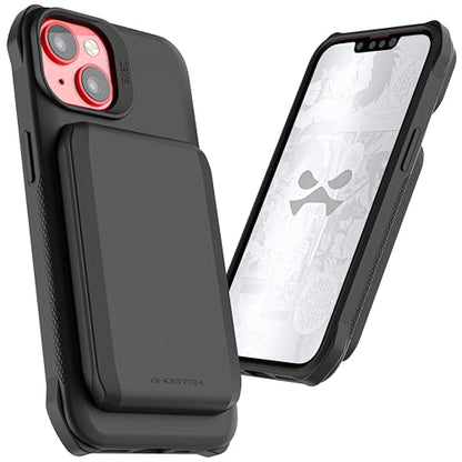 EXEC Apple iPhone 14 Case Wallet with MagSafe Magnetic Credit Card Holder Supports Mag Safe Accessories (iPhone 14 / Black)