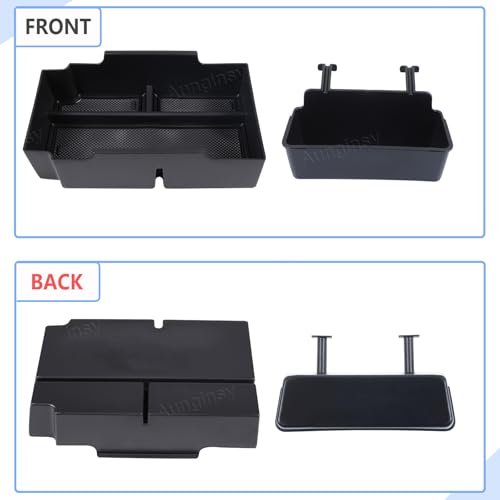 Center Console Organizer Tray Compatible with Subaru Crosstrek (Armrest+Hanging Storage Box)