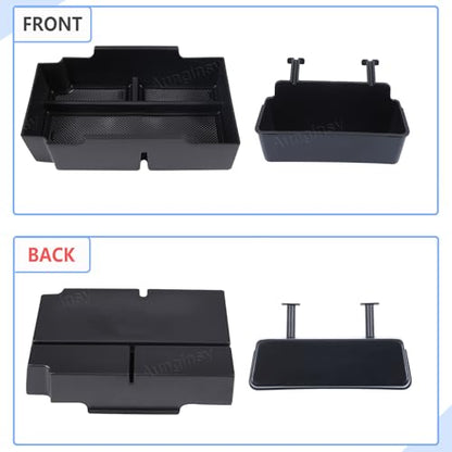 Center Console Organizer Tray Compatible with Subaru Crosstrek (Armrest+Hanging Storage Box)