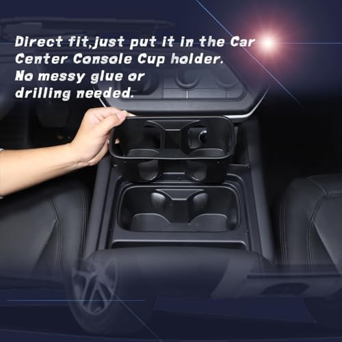 Black Center Console Cup Holder Compatible with Land Rover Defender 90 110 130 2020 (For Defender 2022-2024)