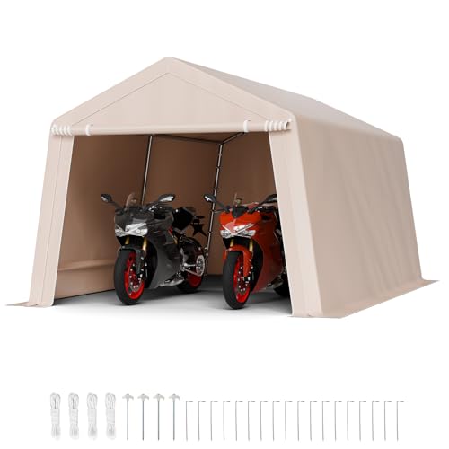 Outdoor Storage Shed (Beige / 10x15x8ft)