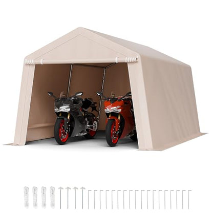 Outdoor Storage Shed (Beige / 10x15x8ft)