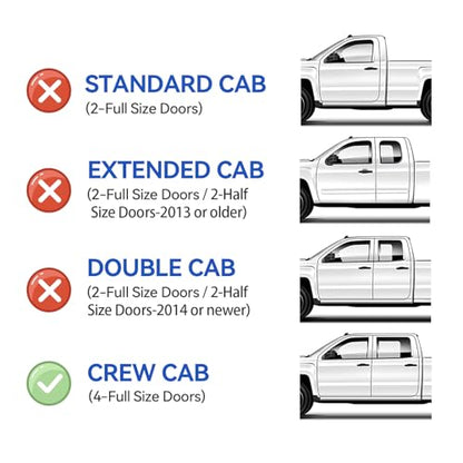 Window Visors Rain Guards for 2004 (2004-2015 Nissan Titan Crew Cab)