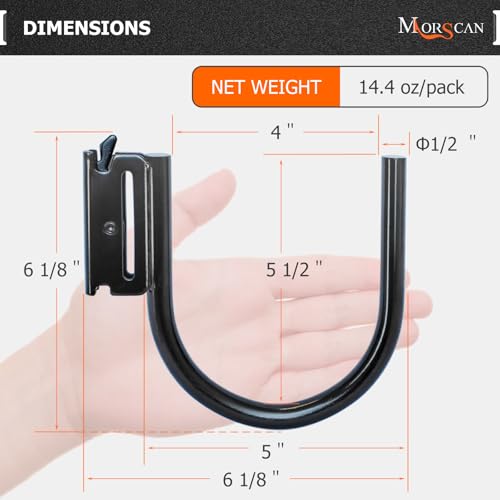 10-Pack 4-Inch J Hooks for E-Track and X-Track Rails (4" Deep - 10P)