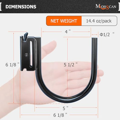10-Pack 4-Inch J Hooks for E-Track and X-Track Rails (4" Deep - 10P)