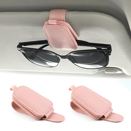 Sunglasses Holder for Car Sun Visor (2 / Pink)